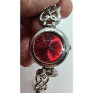 Rumors Red Face and Hearts Band 24253 Ladies Watch
